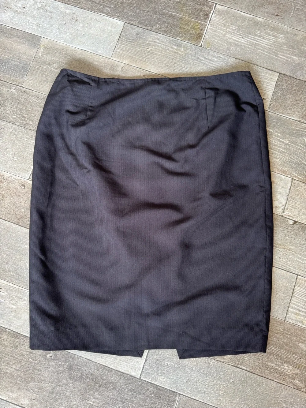 Elie Tahari Black charcoal  pinstriped Pencil Skirt - Tailored Office Staple